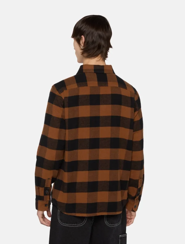 DICKIES - חולצה UNISEX שרוול ארוך NEW SACRAMENTO – D0A4XDZK18 – toffee – 1