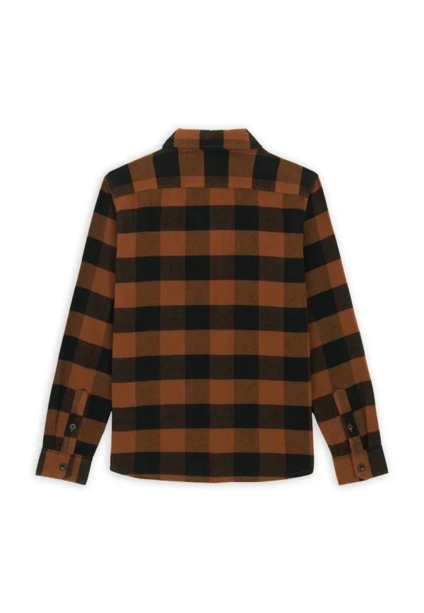 DICKIES - חולצה UNISEX שרוול ארוך NEW SACRAMENTO – D0A4XDZK18 – toffee – 5