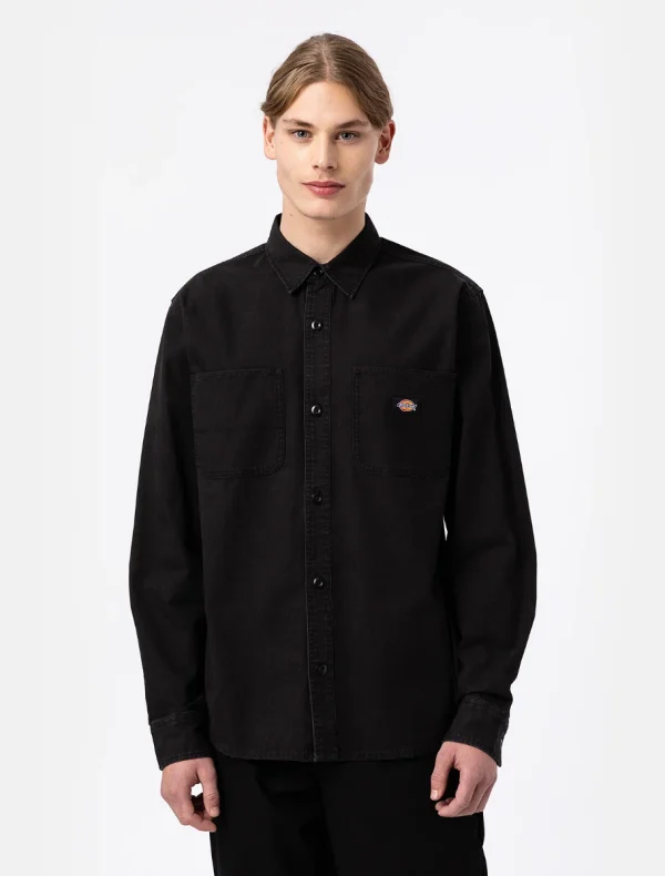 DICKIES - חולצה מכופתרת ארוכה DICKIES DUCK CANVAS – D0A4Y27C40 – sw-black – 1
