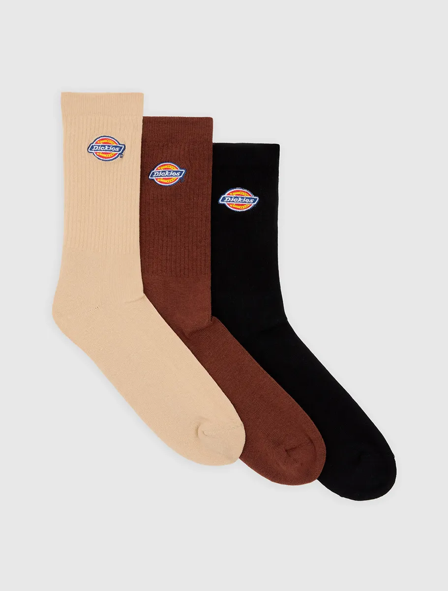 DICKIES - מארז 3 זוגות גרביים VALLEY GROVE UNISEX – D0A4X82K47 – brown – 1