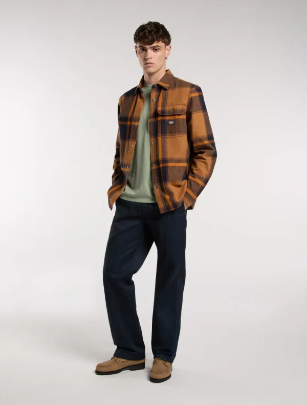 DICKIES - חולצה מכופתרת ארוכה NIMMONS – D0A4XGUL18 – night-sky – 2