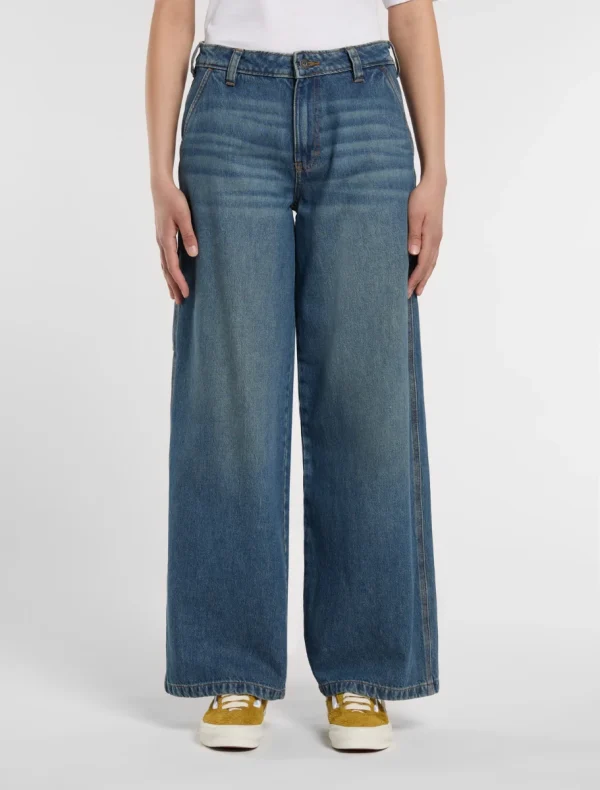 מכנסי ג'ינס נגרים לנשים X LOOSE DENIM CARPENTER PANT