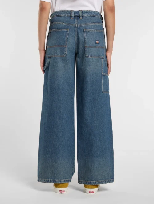 מכנסי ג'ינס נגרים לנשים X LOOSE DENIM CARPENTER PANT