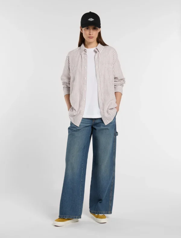 מכנסי ג'ינס נגרים לנשים X LOOSE DENIM CARPENTER PANT