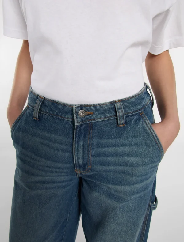 מכנסי ג'ינס נגרים לנשים X LOOSE DENIM CARPENTER PANT