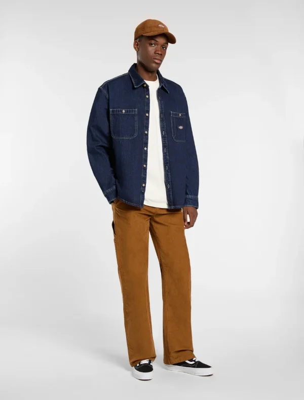 DICKIES - מכנסי CORDUROY CARPENTER – D0A863V0BD – brown-duck – 2