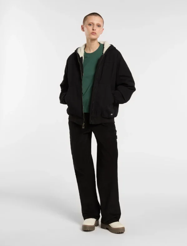 DICKIES - מכנסי נשים CORDUROY CARPENTER – D0A863ZBLK – black – 2