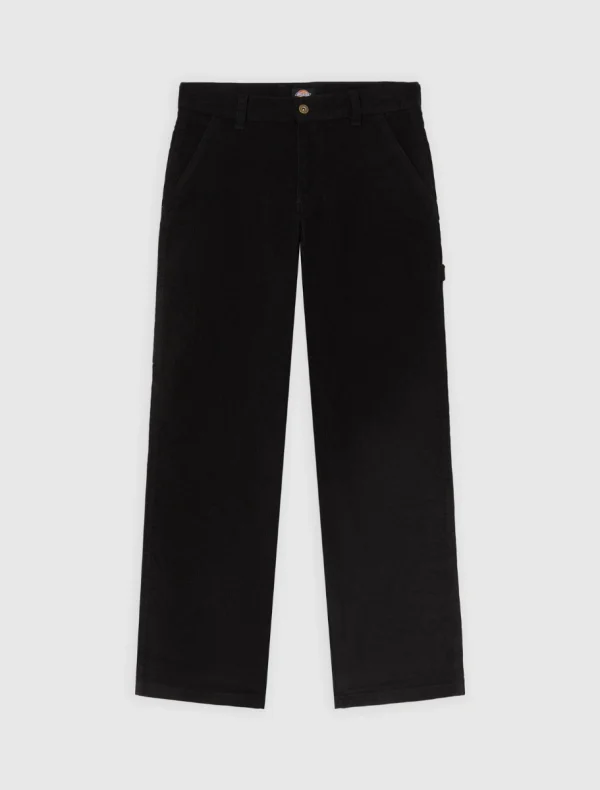 DICKIES - מכנסי נשים CORDUROY CARPENTER – D0A863ZBLK – black – 6