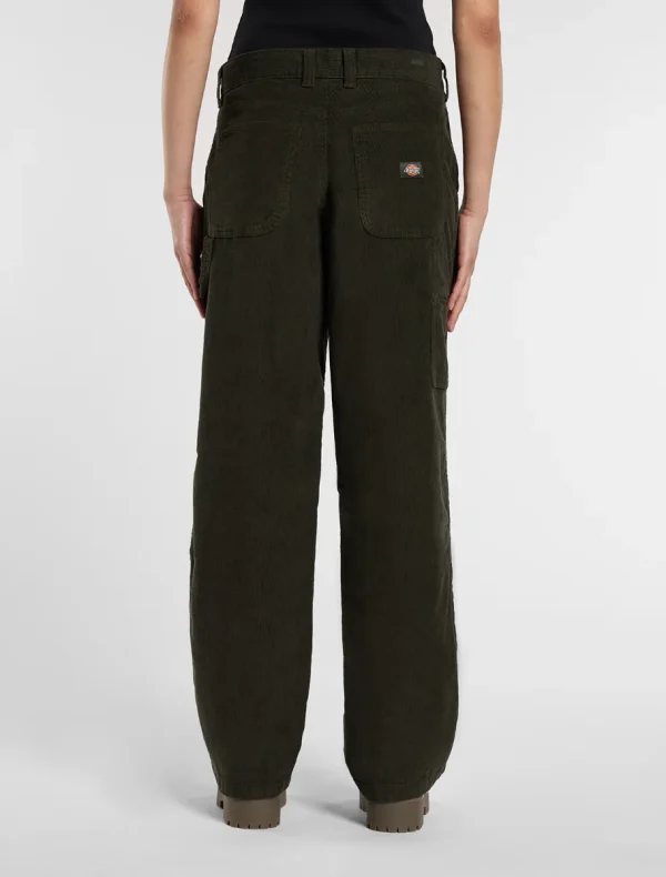 DICKIES - מכנסי נשים CORDUROY CARPENTER – D0A863ZOGX – olive-green – 1