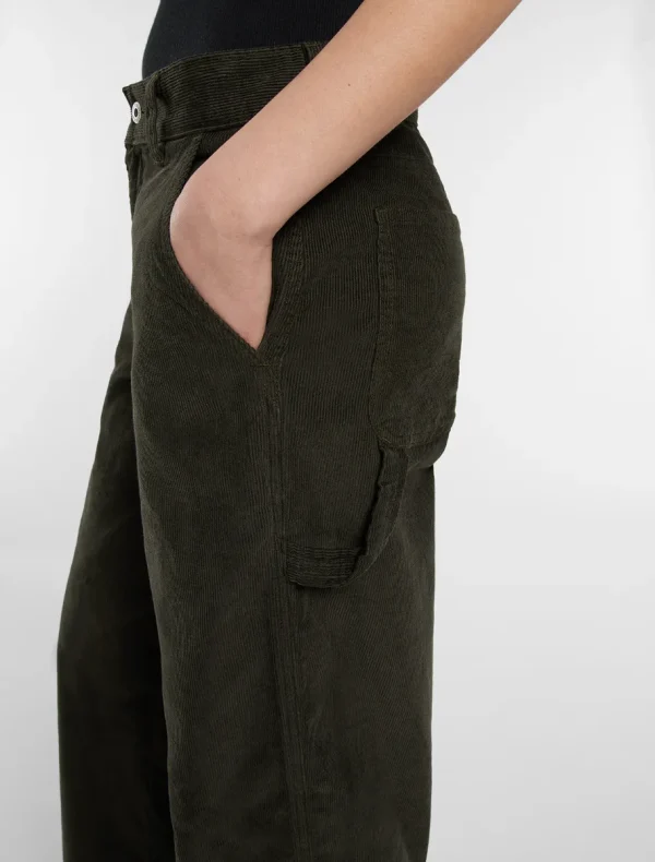 DICKIES - מכנסי נשים CORDUROY CARPENTER – D0A863ZOGX – olive-green – 4