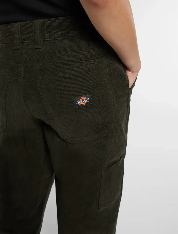 DICKIES - מכנסי נשים CORDUROY CARPENTER – D0A863ZOGX – olive-green – 5