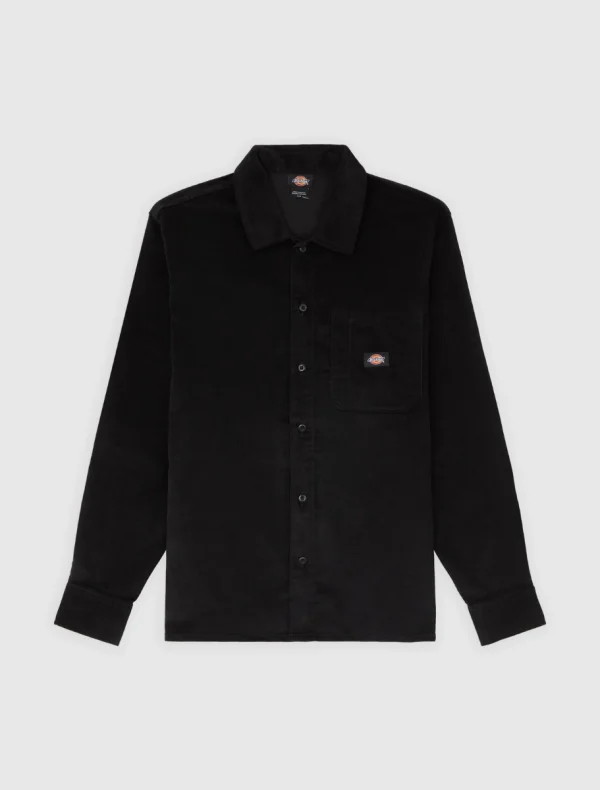 DICKIES - חולצה קורדרוי ארוכה CORDUROY SHIRT – D0A8652BLK – black – 5