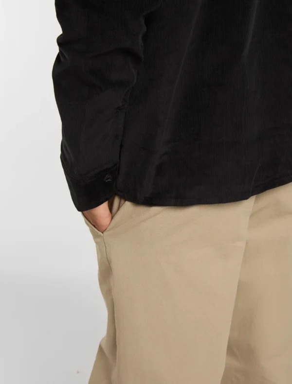 DICKIES - חולצה קורדרוי ארוכה CORDUROY SHIRT – D0A8652BLK – black – 4