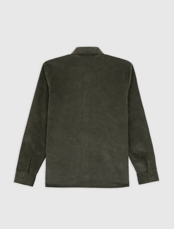 DICKIES - חולצה קורדרוי ארוכה CORDUROY SHIRT – D0A8652OGX – olive-green – 5