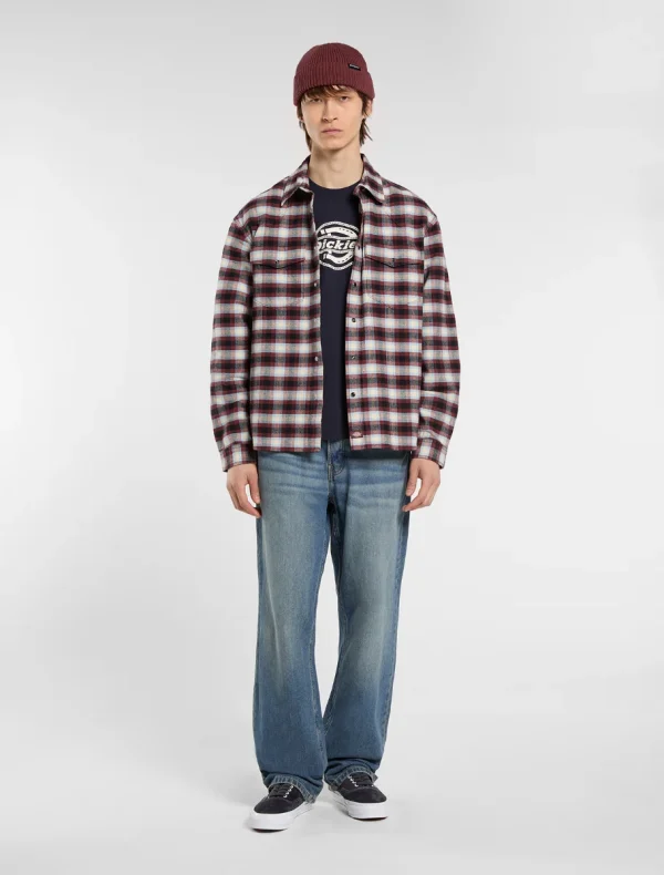 DICKIES - חולצת פלאנל JOHNSONVILLE – D0A87PWBLK – black – 2