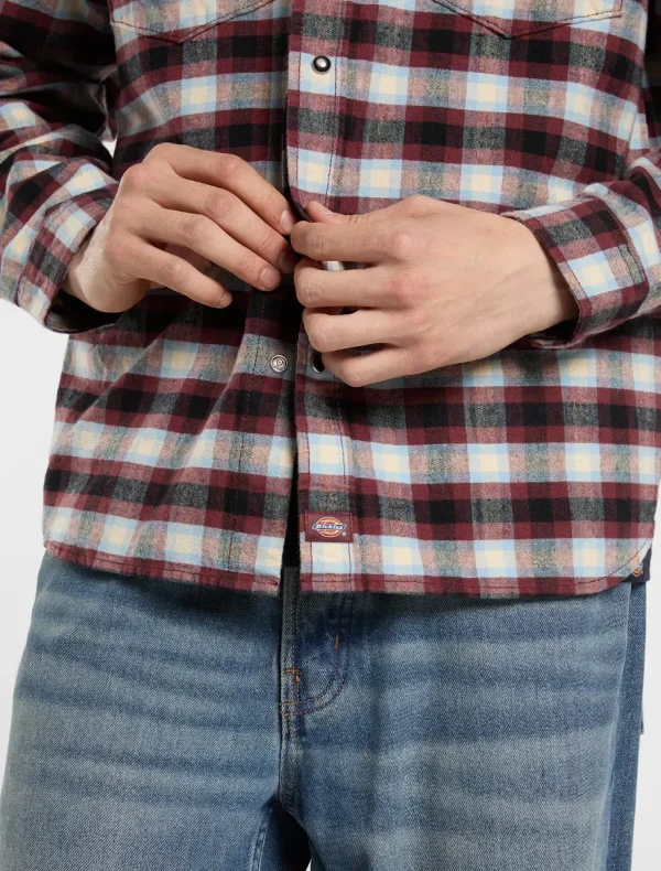 DICKIES - חולצת פלאנל JOHNSONVILLE – D0A87PWBLK – black – 4