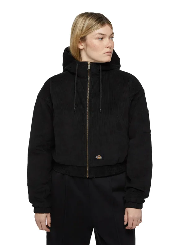 DICKIES - ג'קט קורדרוי נשים CORDUROY HOODED – D0A4Z4HBLK – black – 3