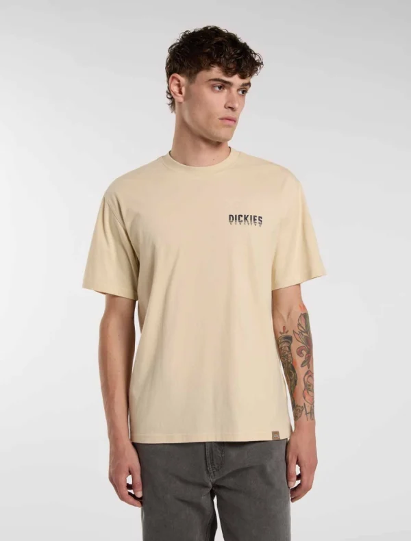 DICKIES - חולצת טי קצרה PELHAM – D0A87QJL17 – wood-ash – 1
