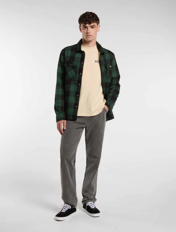 DICKIES - חולצת טי קצרה PELHAM – D0A87QJL17 – wood-ash – 2