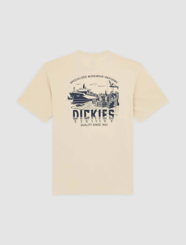 DICKIES - חולצת טי קצרה PELHAM – D0A87QJL17 – wood-ash – 3