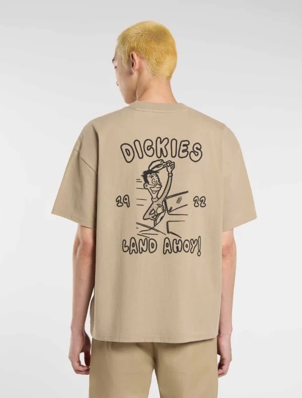 DICKIES - חולצת טי קצרה DECARTUVILLE – D0A87QT0DS – desert-sand – 1