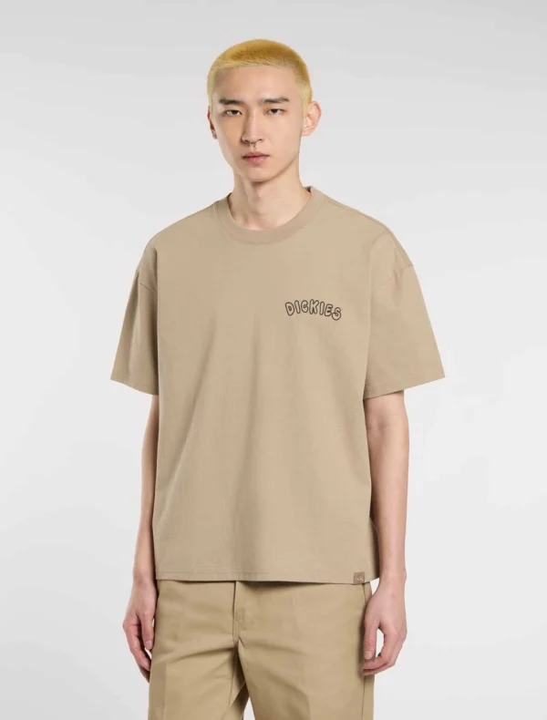DICKIES - חולצת טי קצרה DECARTUVILLE – D0A87QT0DS – desert-sand – 1