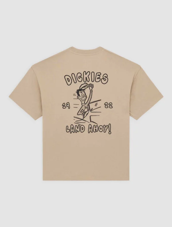 DICKIES - חולצת טי קצרה DECARTUVILLE – D0A87QT0DS – desert-sand – 3
