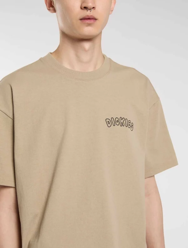 DICKIES - חולצת טי קצרה DECARTUVILLE – D0A87QT0DS – desert-sand – 4