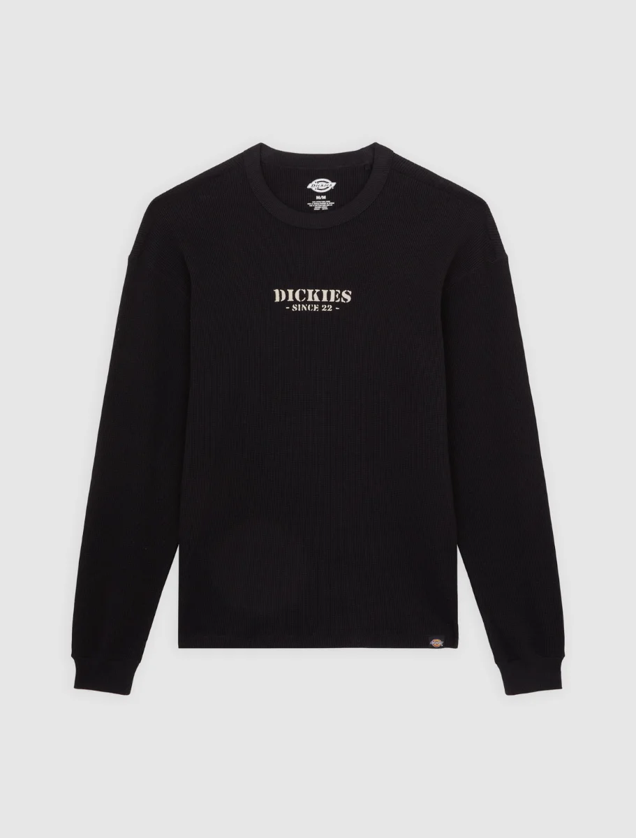 DICKIES - חולצת טי ארוכה DICKIES WAFFLE – D0A87QWBLK – black – 4