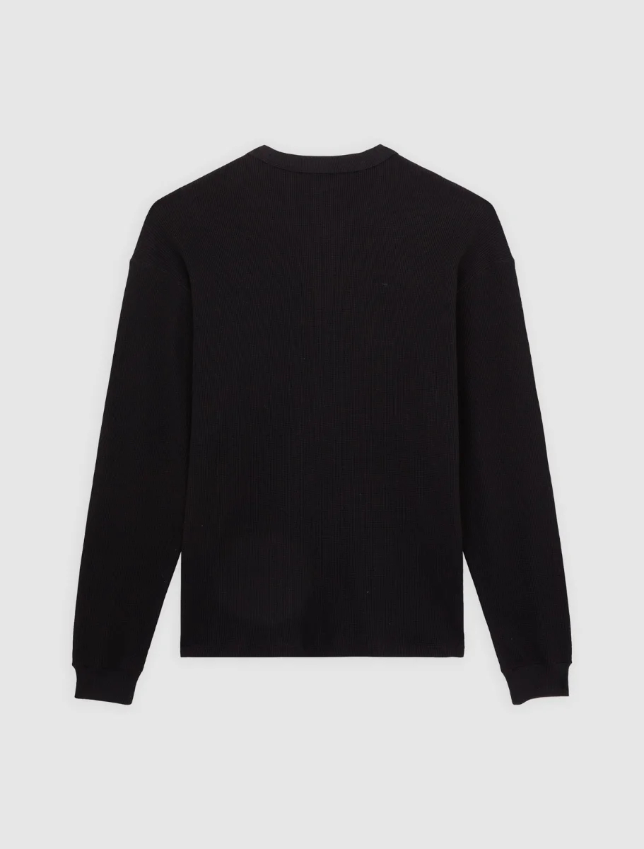 DICKIES - חולצת טי ארוכה DICKIES WAFFLE – D0A87QWBLK – black – 6