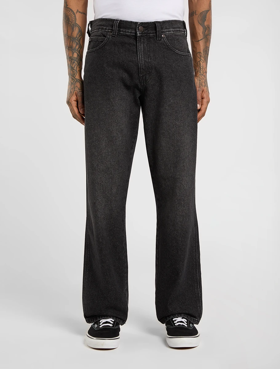 DICKIES - מכנסי ג'ינס RELAXED STRAIGHT – D0A882AL24 – black-wash-faded – 1