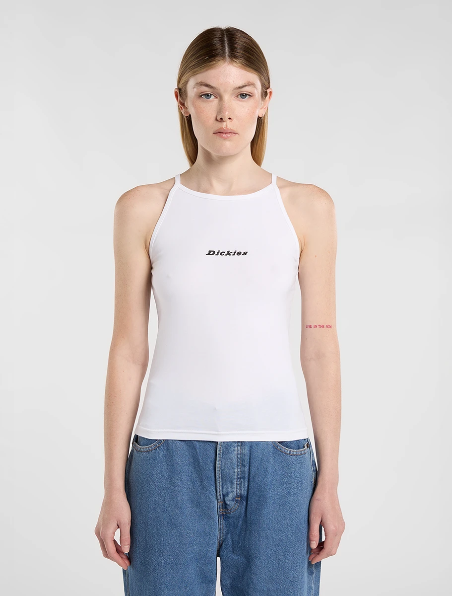 DICKIES - גופיה קצרה נשים HONEYVILLE – D0A88520WH – white – 1