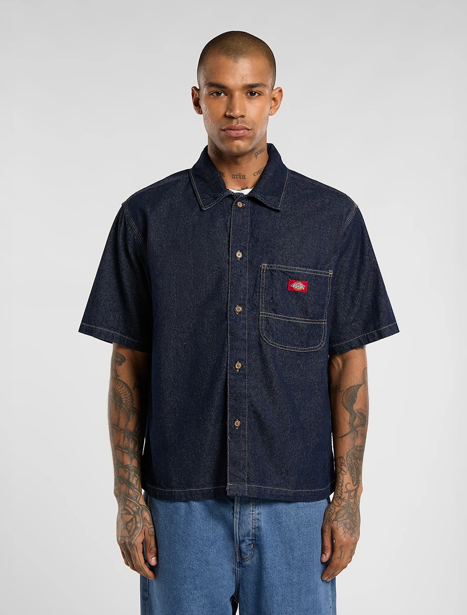 DICKIES - חולצת ג'ינס גברים DENIM – D0A88PHRIN – rinsed – 1