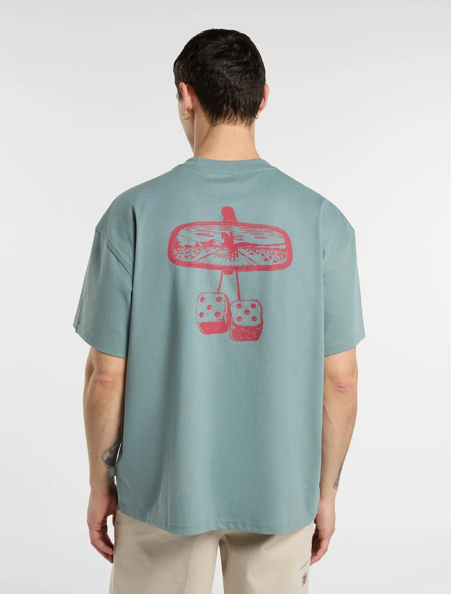 DICKIES - חולצת טי קצרה גברים POLK – D0A88GOL37 – stormy-sea – 1